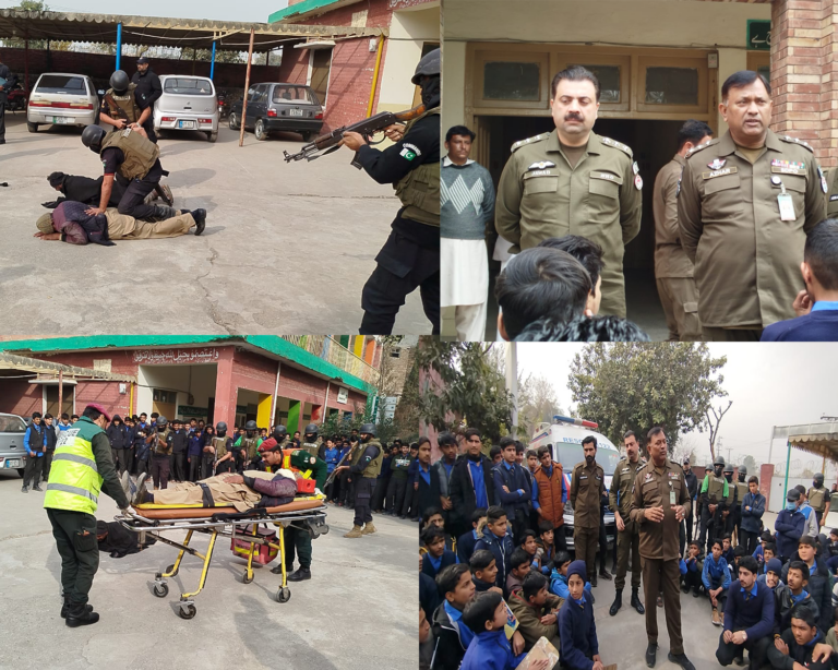راولپنڈی کے سرکاری اسکول میں دہشت گردی سے نمٹنے کی فرضی مشق