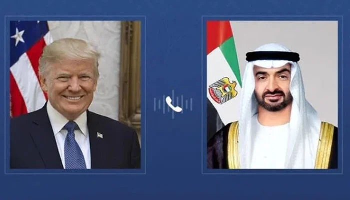 ٹرمپ اور اماراتی صدر میں ٹیلی فونک رابطہ، مشرقِ وسطیٰ کی صورتحال پر گفتگو